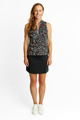 Marisa Pleated Skort - BLACK - Amy Sport