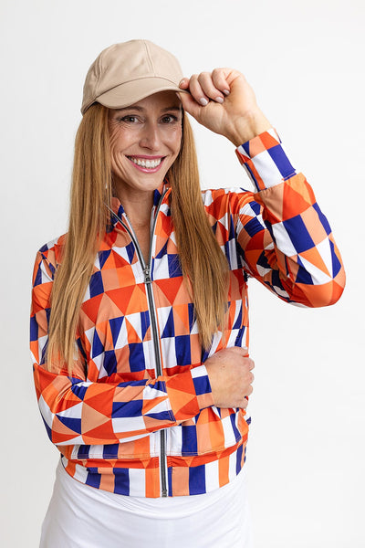 Danni Bomber Jacket - Geometric - Amy Sport