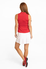 Marisa Pleated Skort - White 16" - Amy Sport