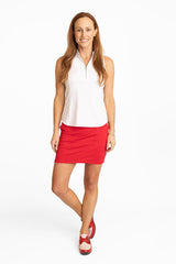 Monarch Beach Golf Skort - Red - 16 inch - Amy Sport