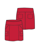Monarch Beach Golf Skort - Red - 16 inch - Amy Sport