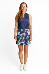 Marisa Pleated Skort - DARK WATCH ABSTRACT