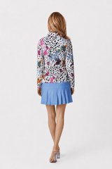 Olivia Long Sleeved Top- AMALFI WHITE