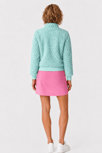 Danni Bomber Jacket - MINT MIRAGE SHERPA
