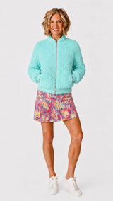 Danni Bomber Jacket - MINT MIRAGE SHERPA