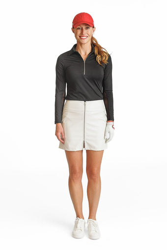 Aurora Skort - COTTON FAUX LEATHER - Amy Sport