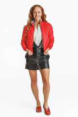 Danni Bomber Jacket - CHERRY QUILTED - Amy Sport