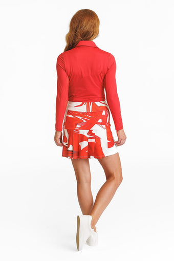 Olivia Long Sleeved Top - CHERRY - Amy Sport