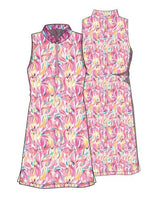 Course To Cocktails Sleeveless Dress - SUNRISE BLOOM