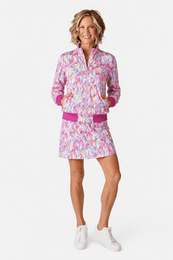 Danni Bomber Jacket - SUNRISE BLOOM QUILTED