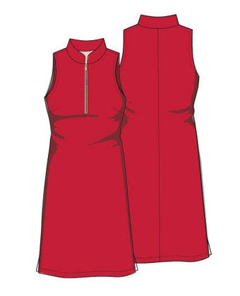 Course To Cocktails Sleeveless Dress - Red - Amy Sport