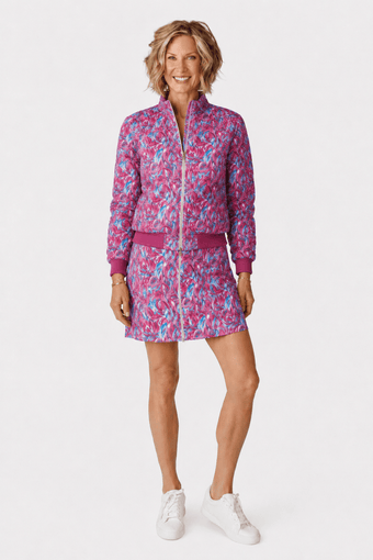 Danni Bomber Jacket - SUNSET BLOOM QUILTED