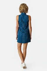 Course To Cocktails Snake Sleeveless Dress - NIGHT