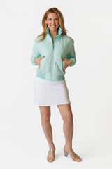 Danni Bomber Jacket - MINT MIRAGE QUILTED