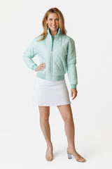 Danni Bomber Jacket - MINT MIRAGE QUILTED
