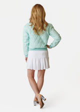 Danni Bomber Jacket - MINT MIRAGE QUILTED