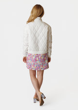 Danni Bomber Jacket - WHITE QUILTED