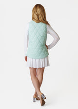 AJ Vest - MINT MIRAGE QUILTED