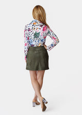 Aurora Snake Skort - OLIVE