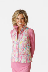 AJ Vest -SUNRISE BLOOM QUILTED