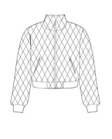 Danni Bomber Jacket - WHITE QUILTED
