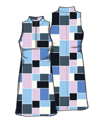 Course To Cocktails Sleeveless Dress - Color Block