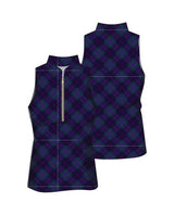 Isabel Sleeveless Top - DARK WATCH PLAID - Amy Sport