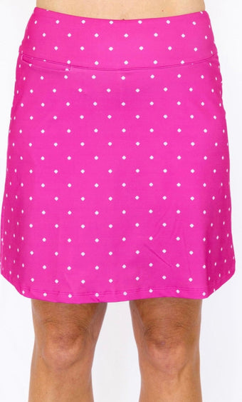 Marisa Pleated Skort - Pink Flame Logo - Amy Sport