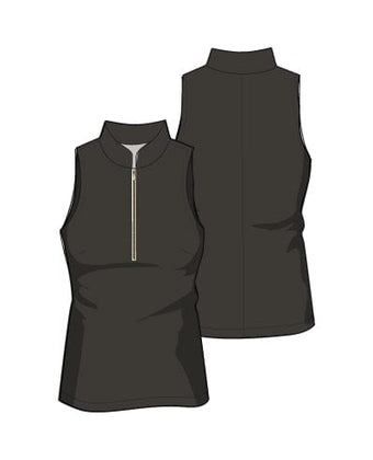 Madi Sleeveless Top - BLACK - Amy Sport