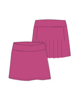 Marisa Pleated Skort - Pink Rose - 18 inch - Amy Sport
