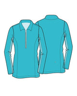 Olivia Long Sleeved Top - BLUE AGAVE