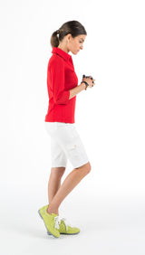 Monarch Beach Bermuda Shorts - Red, White, Black or Beige - Amy Sport