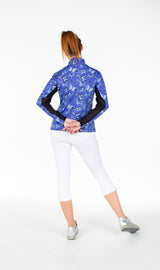 Katelyn Long Sleeved Top - Blue Butterfly - Amy Sport