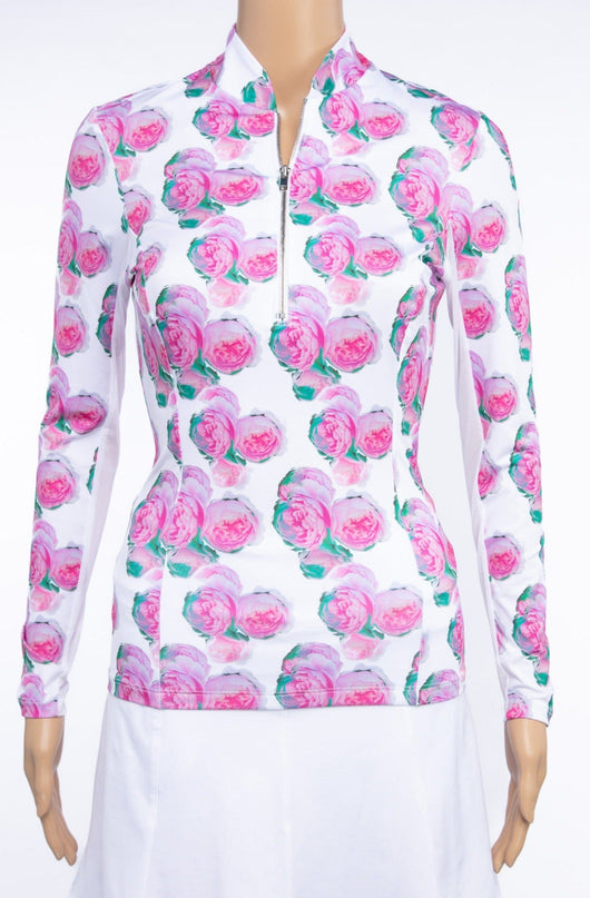 Katelyn 2.0 Long Sleeved Top - Small Rose - Amy Sport