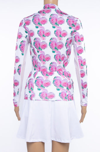 Katelyn 2.0 Long Sleeved Top - Small Rose - Amy Sport
