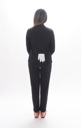 Katelyn 2.0 Long Sleeved Top - Black Ribbed - Amy Sport