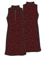 Frontline 2.0 Sleeveless Dress - Wine Leopard - Amy Sport