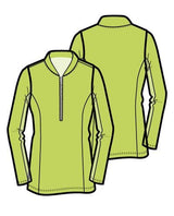 FINAL SALE SAMPLE Katelyn 2.0 Long Sleeved Top - Lime - Amy Sport