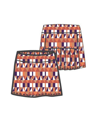 Marisa Pleated Skort - Geometric - Amy Sport