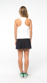 Grand Slam Pleat-Back Skirt - Black - Amy Sport