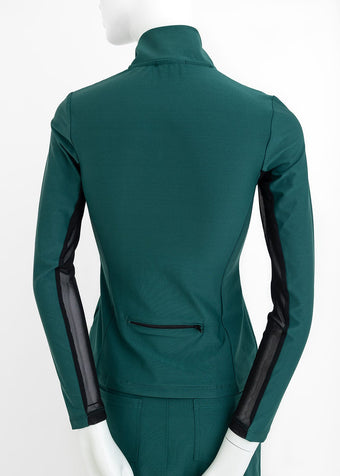 Katelyn 2.0 Long Sleeved Top - Dark Green - Amy Sport